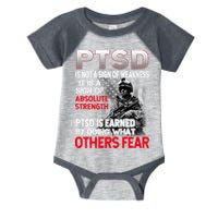 PTSD Is Not A Sign Of Weakness Support Military Troops Infant Baby Jersey Bodysuit