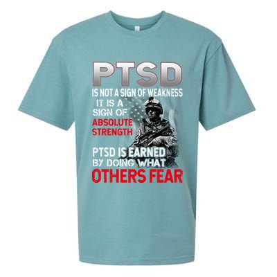 PTSD Is Not A Sign Of Weakness Support Military Troops Sueded Cloud Jersey T-Shirt