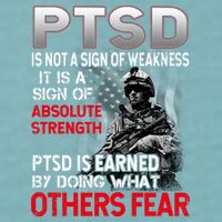 PTSD Is Not A Sign Of Weakness Support Military Troops Sueded Cloud Jersey T-Shirt