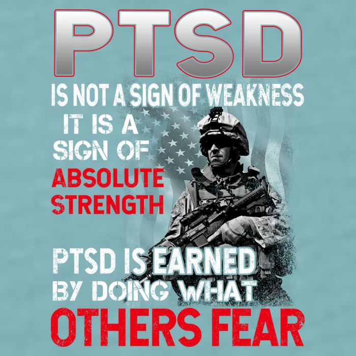 PTSD Is Not A Sign Of Weakness Support Military Troops Sueded Cloud Jersey T-Shirt