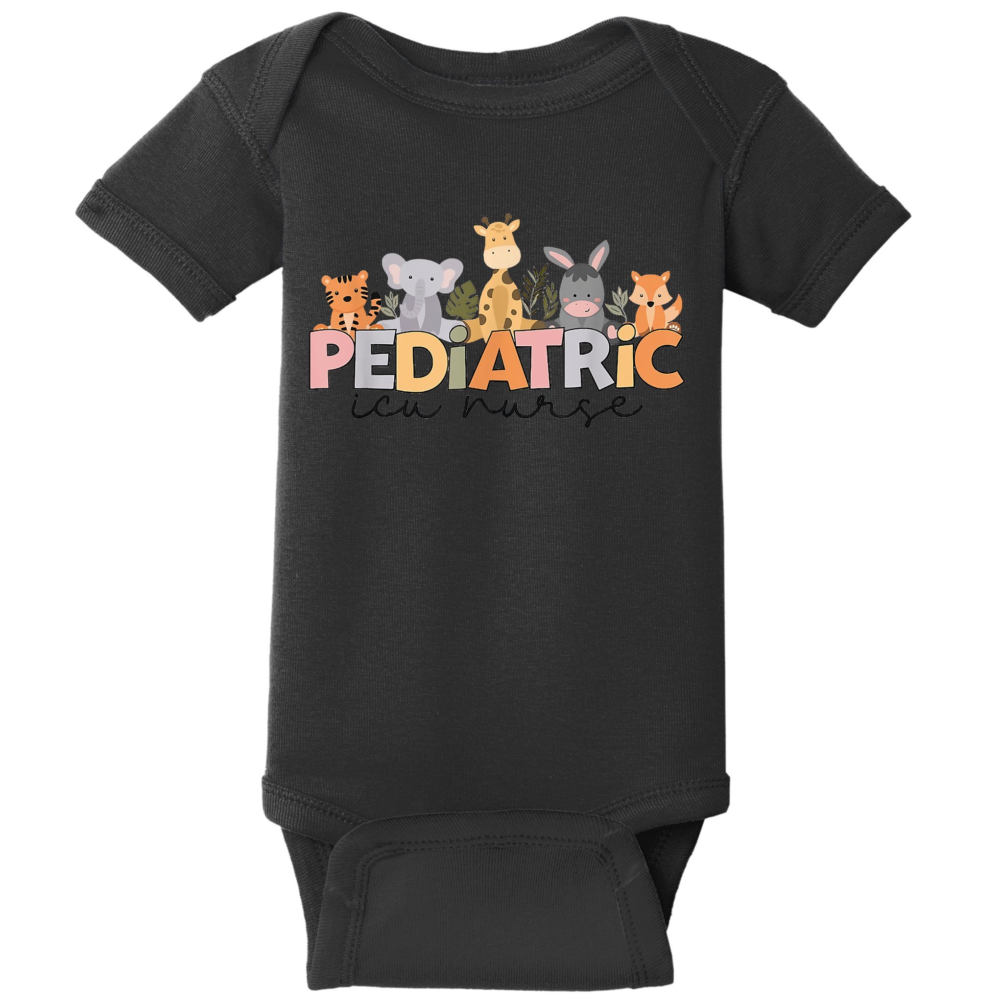 Pediatric ICU Nurse PICU Nurse Animals Nurse Appreciation Baby Bodysuit