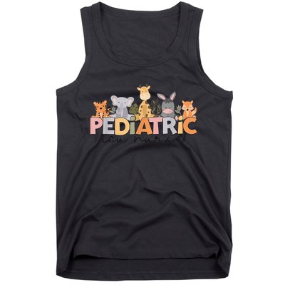 Pediatric ICU Nurse PICU Nurse Animals Nurse Appreciation Tank Top