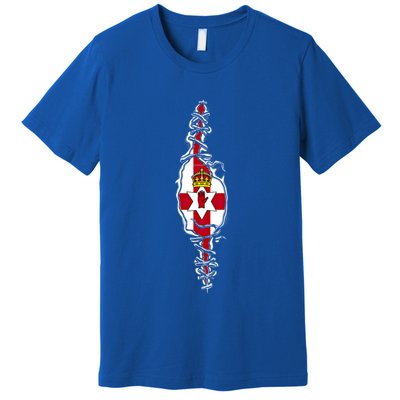 Proud Irish Nationality Northern Ireland Flag Patriotic Gift Premium T-Shirt