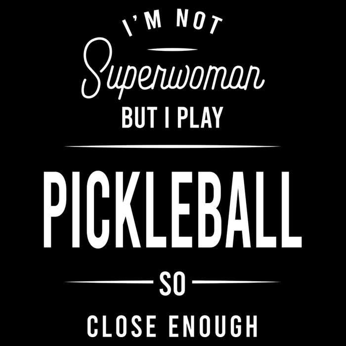 Pickleball I'm Not Superwoman Stripe Pom Pom Beanie