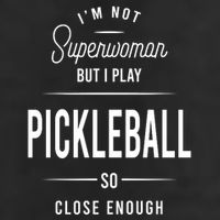 Pickleball I'm Not Superwoman 7 Panel Mesh Trucker Snapback Hat