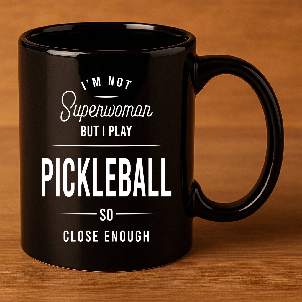 Pickleball I'm Not Superwoman 11oz C Handle Ceramic Mug