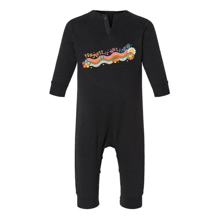 Progress Is Not Linear Sped Teacher Infant Fleece One Piece