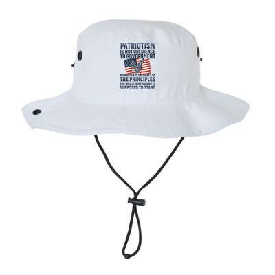 Patriotism Is Not Obedience To Government Patriotic Saying Premium Legacy Cool Fit Booney Bucket Hat