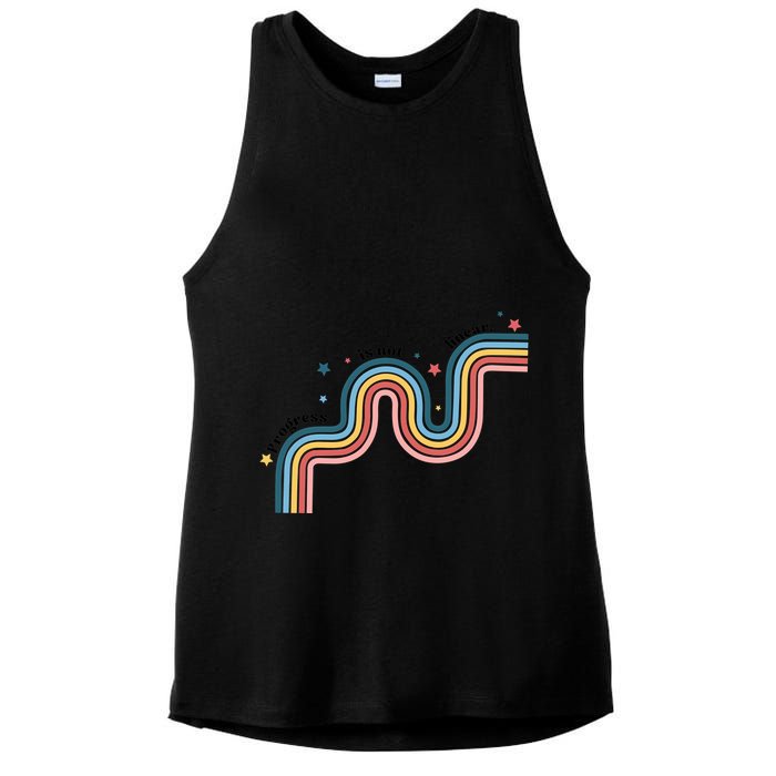 Progress Is Not Linear Ladies PosiCharge Tri-Blend Wicking Tank