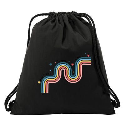Progress Is Not Linear Drawstring Bag