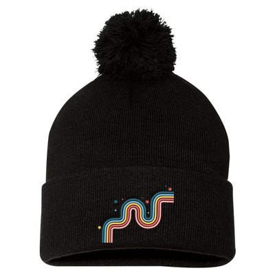Progress Is Not Linear Pom Pom 12in Knit Beanie