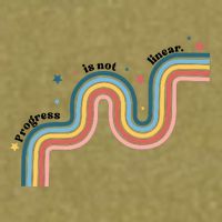 Progress Is Not Linear Garment-Dyed Women's Muscle Tee