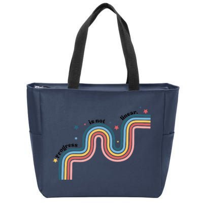 Progress Is Not Linear Zip Tote Bag