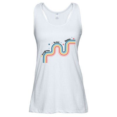 Progress Is Not Linear Ladies Essential Flowy Tank