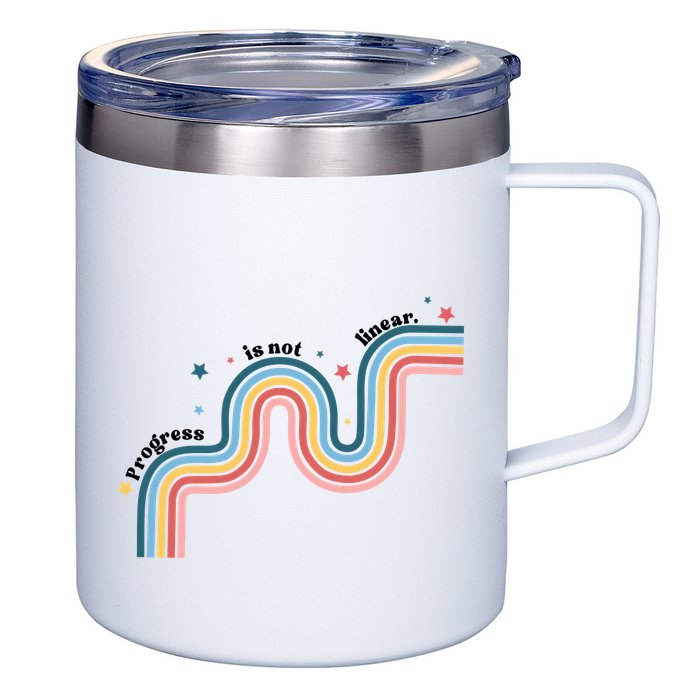 Progress Is Not Linear 12oz Stainless Steel Coffee Mug