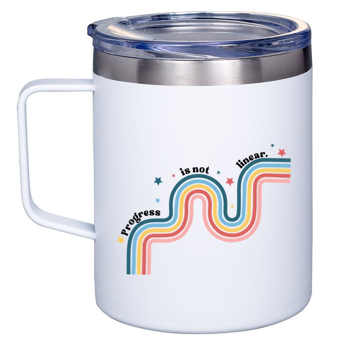 Progress Is Not Linear 12oz Stainless Steel Coffee Mug
