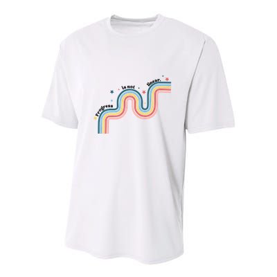 Progress Is Not Linear Youth Performance Sprint T-Shirt