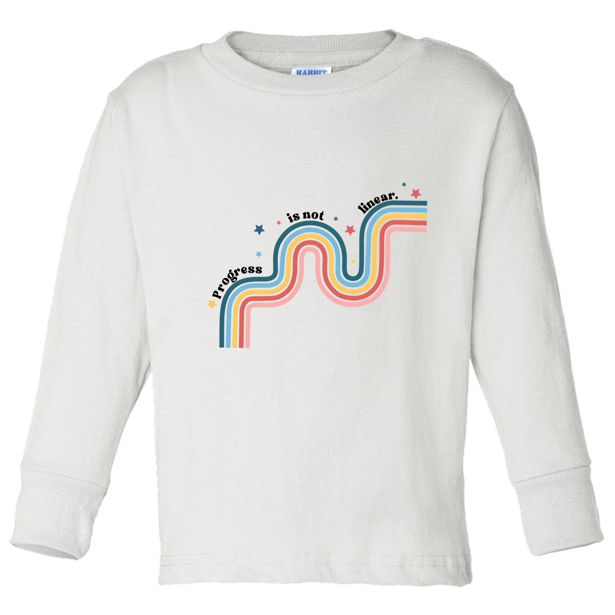 Progress Is Not Linear Toddler Long Sleeve Shirt