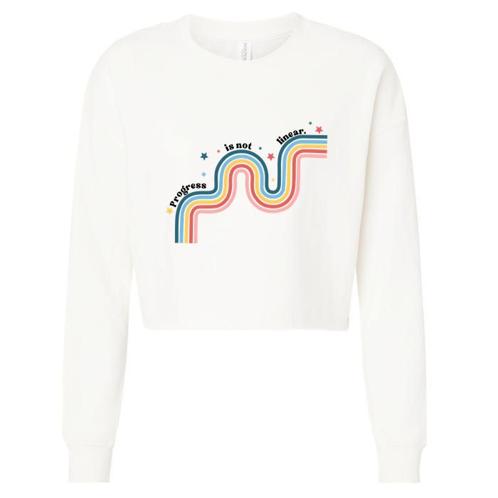 Progress Is Not Linear Cropped Pullover Crew