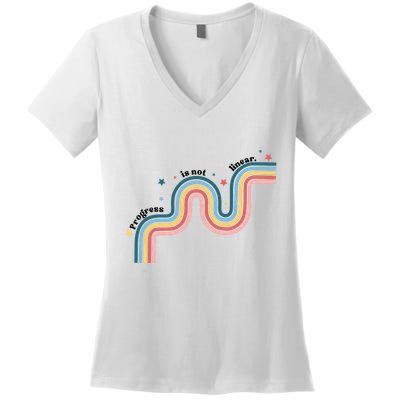 Progress Is Not Linear Women's V-Neck T-Shirt