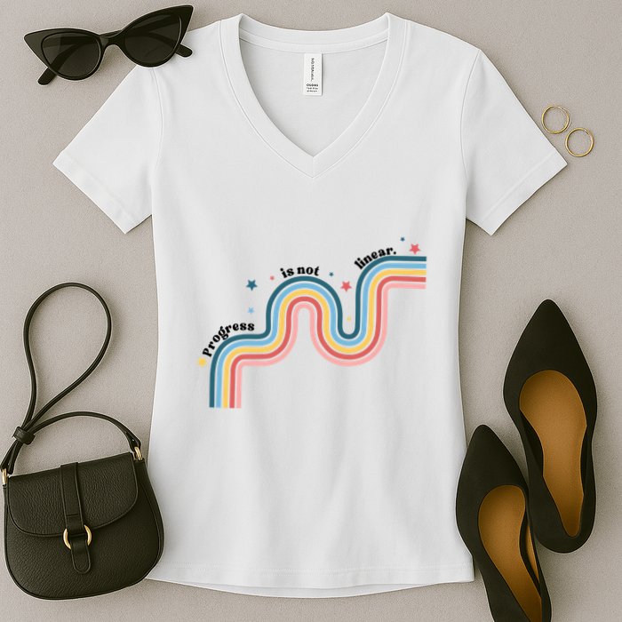 Progress Is Not Linear Women's V-Neck T-Shirt