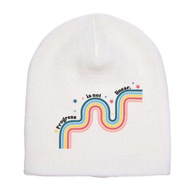 Progress Is Not Linear Short Acrylic Beanie
