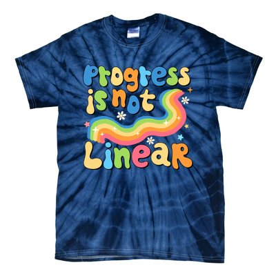 Progress Is Not Linear Sped Teacher Tie-Dye T-Shirt