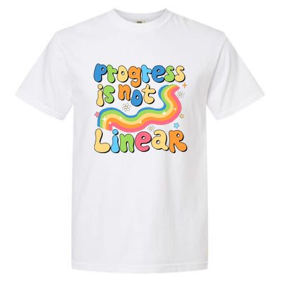 Progress Is Not Linear Sped Teacher Garment-Dyed Heavyweight T-Shirt