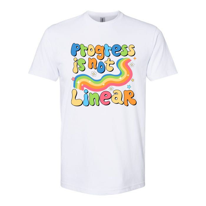 Progress Is Not Linear Sped Teacher Softstyle CVC T-Shirt