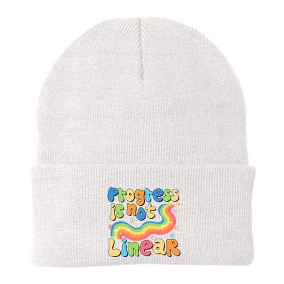 Progress Is Not Linear Sped Teacher Knit Cap Winter Beanie
