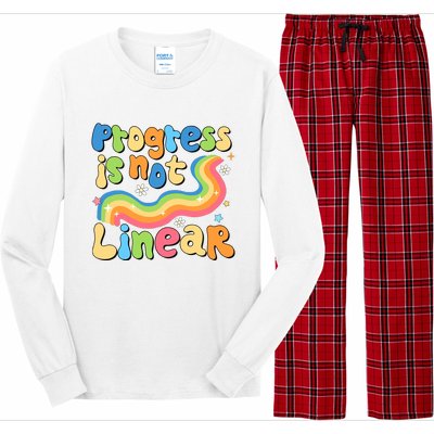 Progress Is Not Linear Sped Teacher Long Sleeve Pajama Set