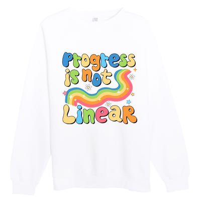 Progress Is Not Linear Sped Teacher Premium Crewneck Sweatshirt