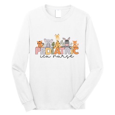Pediatric ICU Nurse PICU Nurse Animals Nurse appreciation Long Sleeve Shirt