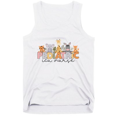 Pediatric ICU Nurse PICU Nurse Animals Nurse appreciation Tank Top