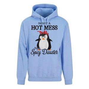 Penguins I’m not a hot mess I’m a spicy disaster Unisex Surf Hoodie