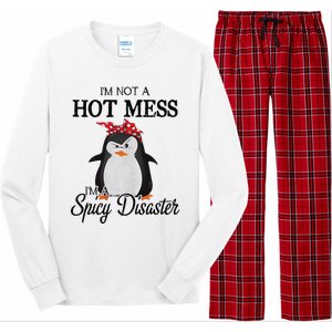 Penguins I’m not a hot mess I’m a spicy disaster Long Sleeve Pajama Set