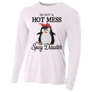 Penguins I’m not a hot mess I’m a spicy disaster Cooling Performance Long Sleeve Crew