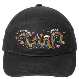 Progress Is Not Linear Sped Ed Special Education Teacher 7-Panel Snapback Hat