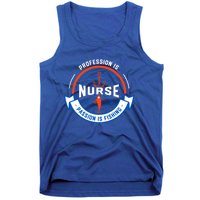 Profession Is Nurse Passion Is Fishing Funny Nursing Humor Gift Tank Top