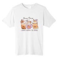 Pocus I Need Coffee To Focus Halloween Gift Tall Fusion ChromaSoft Performance T-Shirt