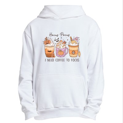 Pocus I Need Coffee To Focus Halloween Gift Urban Pullover Hoodie