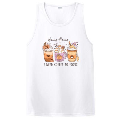 Pocus I Need Coffee To Focus Halloween Gift PosiCharge Competitor Tank