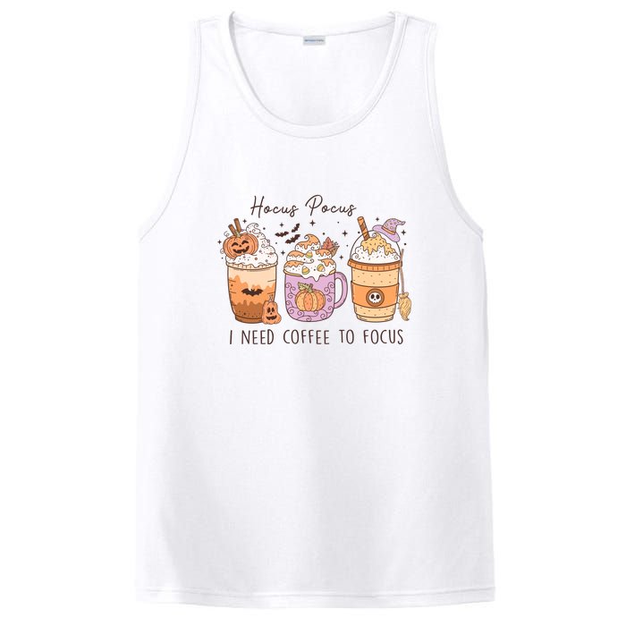 Pocus I Need Coffee To Focus Halloween Gift PosiCharge Competitor Tank