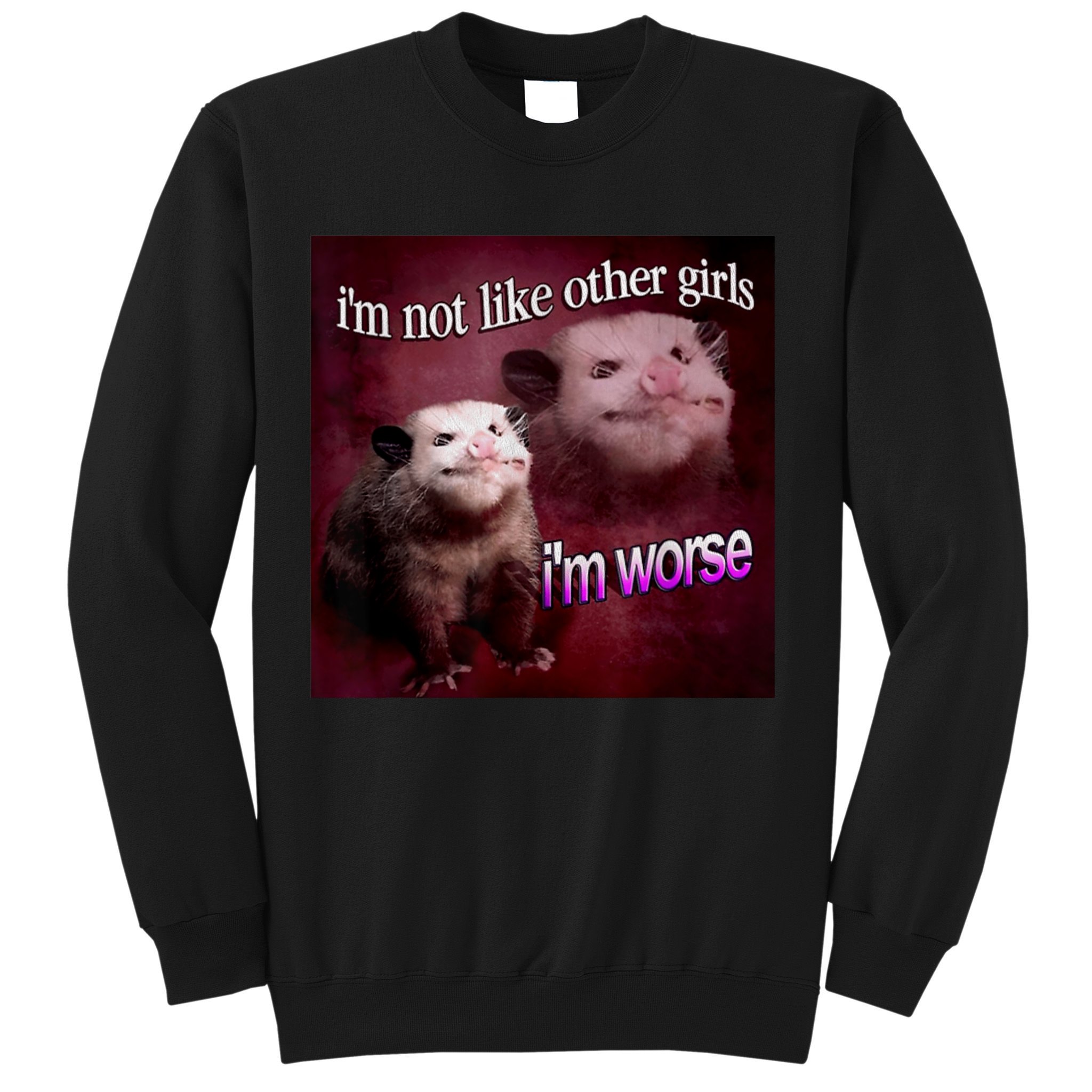 Possum I’m Not Like Other I’m Worse Sweatshirt