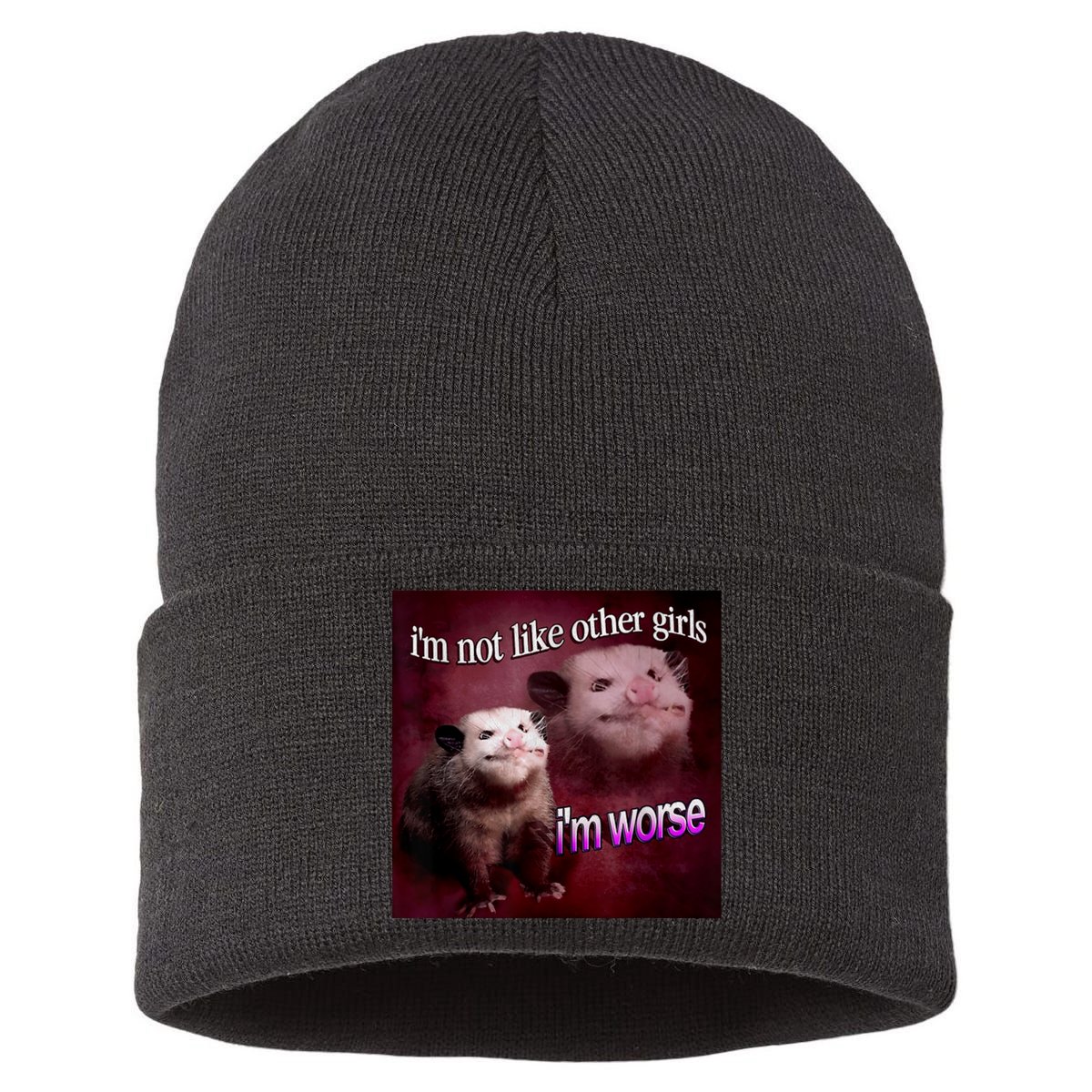 Possum I’m Not Like Other I’m Worse Sustainable Knit Beanie