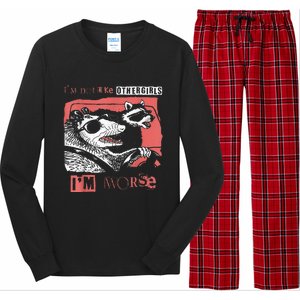 Possum Im Not Like Other Girl Im Worse Long Sleeve Pajama Set