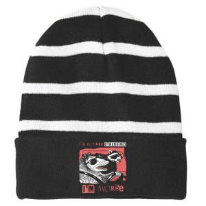 Possum Im Not Like Other Girl Im Worse Striped Beanie with Solid Band