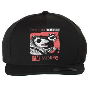 Possum Im Not Like Other Girl Im Worse Wool Snapback Cap