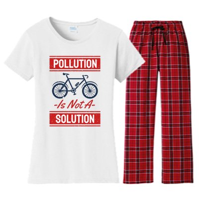 Pollution Is Not Solution Women's Flannel Pajama Set