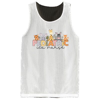 Pediatric ICU Nurse PICU Nurse Animals Nurse Appreciation Mesh Reversible Basketball Jersey Tank